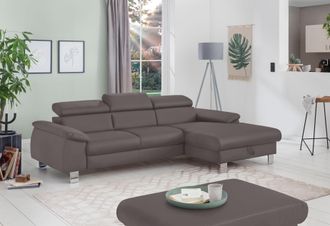 Cotta Ecksofa »Komaris L-Form, B: 244 cm« mit Kopfteilverstellung, optional Bettfunktion, Bettkasten & Licht