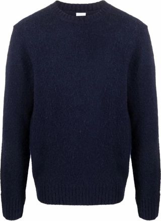 Aspesi Gebreide trui met ronde hals - Heren - Ronde hals truien - Blauw - 2XL - Truien & Vesten