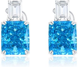 Suzy Levian Suzy Levian Gala Collection Silver Cz Drop Earrings