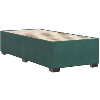 vidaXL Estructura Cama Sin Colch&oacute;n Terciopelo Verde Oscuro 100x200 Cm Vidaxl