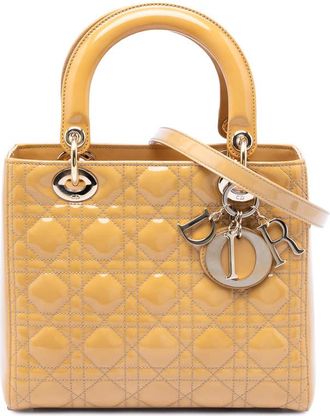Dior Pre-owned Dior Medium Patent Cannage Lady Dior KYAKNW9T1FDIBD7O