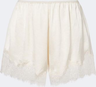 Citizens Of Humanity Lace-trimmed satin shorts
