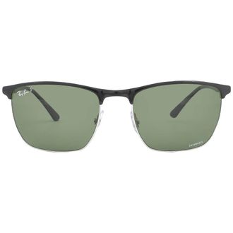 Ray-Ban Chromance Polarized Dark Green Square Unisex Sunglasses RB3686 9144P1 57