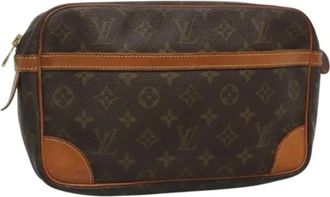 Louis Vuitton Pre-owned Tela clutches - - Pre-owned - Donna - Marrone - ONE SIZE