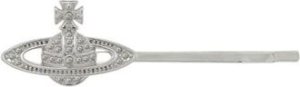 Vivienne Westwood Mini Bas Relief Bobby Pin - Dames - Haaraccessoires - Grijs - ONE Size - Tweed - Accessoires