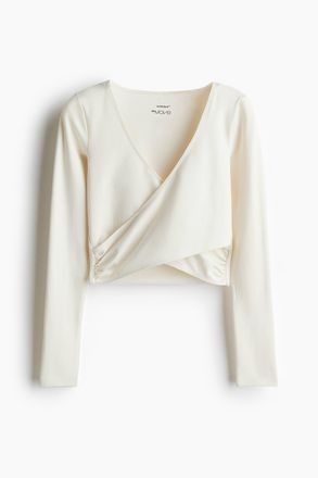 H&M Sport-Wickelshirt mit SoftMove - White