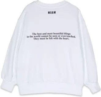 Msgm Cotton Sweatshirt - White