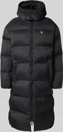 Calvin Klein Jeans Regular Fit Steppmantel mit Logo-Print in Black, Größe XXL