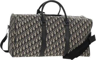 Dior Pre-owned Vintage Boston Tas (Trotter Canvas) - Dames - Vintage Weekendtas - Blauw - ONE Size - Vintage