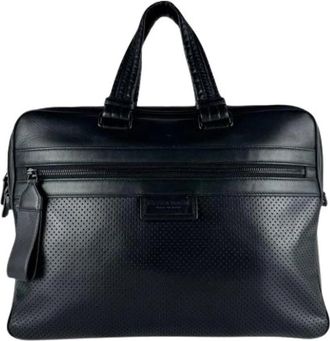 Bottega Veneta Pre-owned Handbag - Heren - Vintage Handtas - Zwart - ONE Size - Leer - Vintage