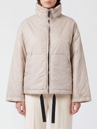 Max Mara Short Down Jacket in Technical Fabric with High Neck and Drawstring Hem