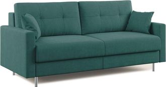 Divani.Store Megan Sof&aacute; Convertible En Microfibra Extra&iacute;ble 168 Cm (mat. 120x197) Verde/ Gris