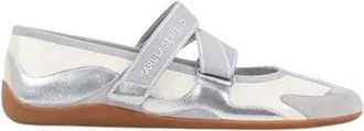 Karl Lagerfeld Schoenen, Dames, Grijs, 37 EU, Leer, Altia Ballerinas