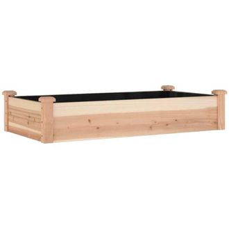 vidaXL Vidaxl - Jardinera Arriate Con Forro Madera Maciza Abeto 120x60x25 Cm