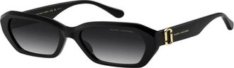 Marc Jacobs De Vierkante Geometrische Zonnebril - Dames - Zonnebrillen - Zwart - 55 MM - Accessoires