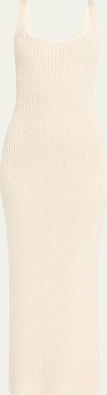 Khaite Lex Fisherman Rib Silk Knit Gown