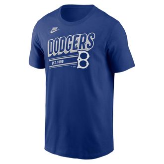 Nike Brooklyn Dodgers Cooperstown Retro Nike Mens MLB T-Shirt in Blue | N1994EWKB-CUE