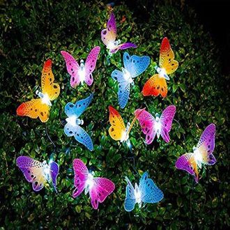 OEM Velas Decorativas De Jard&iacute;n Con Mariposas Luminosas, Alimentadas Por Energ&iacute;a Solar, Multicolor
