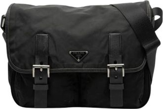 Prada Pre-owned Cross Body Bags, female, Black, Size: ONE SIZE Pre-owned Vintage Nylon Crossbody Bag