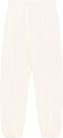 Pinko Beige Katoenen Broek Aw 25 - Dames - Sweatpants - Beige - 2XS - Katoen - Broeken