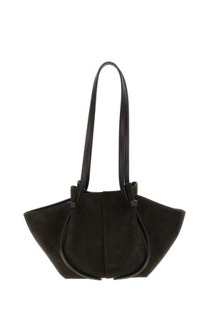 Yuzefi Brown Mochi Suede Hobo Shoulder Bag