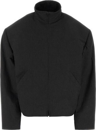 Balenciaga Slate Linen Blend Jacket