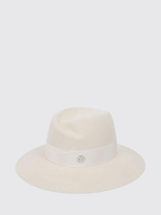 Maison Michel Virginie Pearl-Coloured Wool Felt Wide-Brim Hat