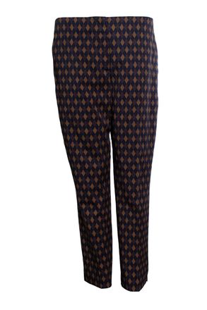 Prada Diamond printed pantalon in blue and brown
