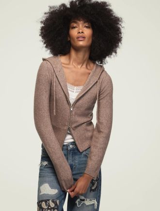 Lucky Brand Womens Cloud Soft Zip Up Hoodie