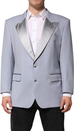 Dolce & Gabbana Gray Wool Single Breasted Men Suit Mens Blazer (Pre-Owned)