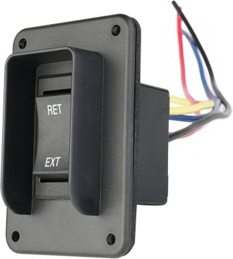 OEM Interruptor Basculante De Potencia Con Conector Estabilizador, M&aacute;x. 30 Amperios, 12 V/24 V, Extensi&oacute;n-retracci&oacute;n, Mazo De Cables De 4 Pines, Polaridad