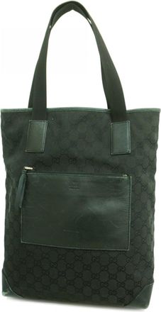 Gucci Black Canvas Tote Bag (Pre-Owned)