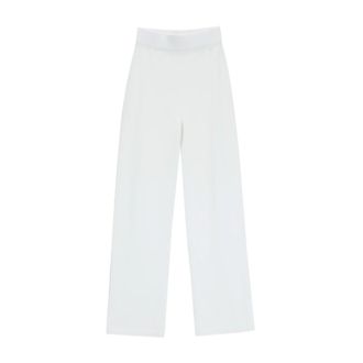 Genny Wide Trousers, female, White, XS, Pantalone Cashmere