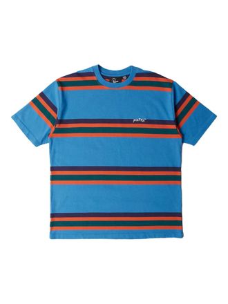 by Parra Script Stripped T-shirt - Blue
