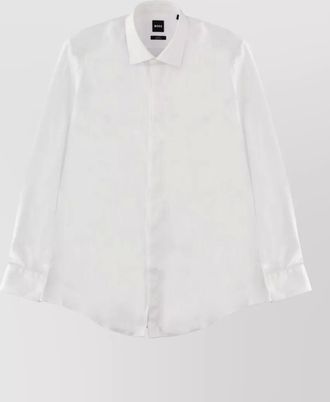 HUGO BOSS tailored long sleeve shirt button cuffs collar
