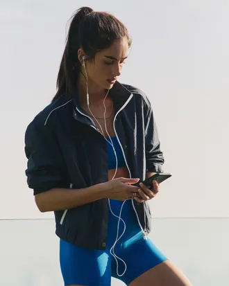 Vuori Clothing Eaton Fitness Jacket | Ocean Blue | XS, Size Extra Small