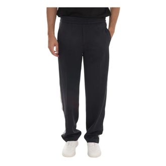 Emporio Armani Straight Trousers, male, Blue, XL, Slim Fit Casual Trousers