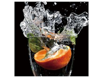 Schubiger M&ouml;bel Digitaldruck auf Glas Splash Orange