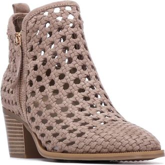 Xti Womens Block Heel Braided Style Ankle Booties
