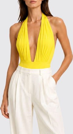 Norma Kamali Body con scollo allamericana in misto viscosa dalla vestibilit&agrave; slim