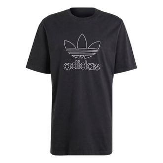 adidas Adicolor Outline Trefoil T-shirt Asia Sizing Black IU2347