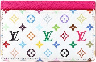 Louis Vuitton X Takashi Murakami Card Holder Monogram Multicolor With Leather (Authentic Pre-Loved)