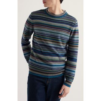 Seasalt Cornwall Trenale Stripe Organic Cotton Crewneck Sweater in Sown Squall at Nordstrom, Size Xx-Large