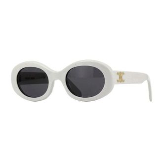 Celine CL40194U25A Oval Full Rim Sunglasses - White