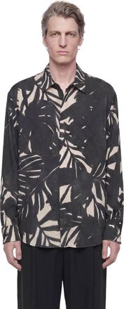 Emporio Armani Comfort Fit Shirt in Printed Fluid Viscose