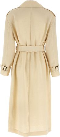 Max Mara Womens Beige Flax Coat Clothing