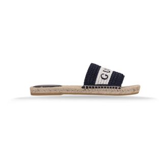Gucci Sliders, female, Multicolor, Size: 10 1/2 US Wicker Slide