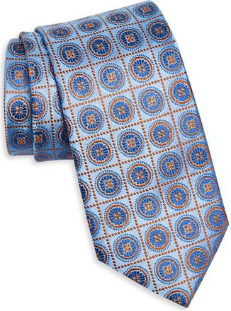Duchamp Medallion Silk Jacquard Tie in Light Blue at Nordstrom Rack