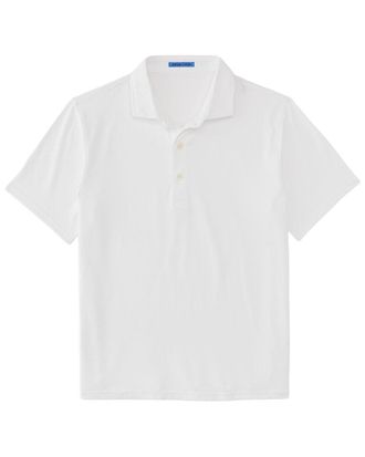 J.McLaughlin J.Mclaughlin White Peak Polo Knit Shirt