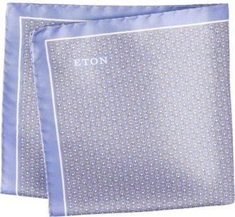 Eton Geo Silk Pocket Square in Light Purple at Nordstrom